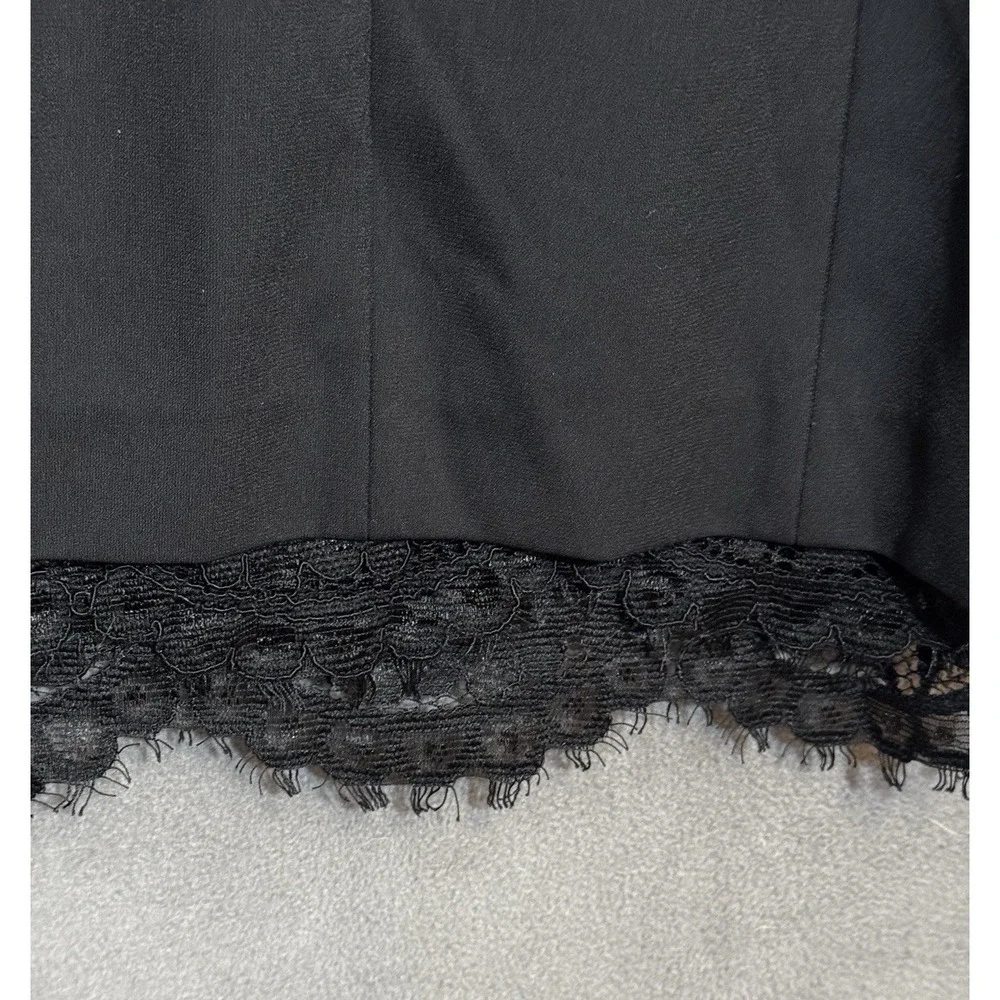 Black Lace‎ Sleeveless Mini Dress Sheath Cocktail Party LBD Scalloped Hem